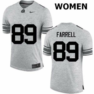 Women's Ohio State Buckeyes #89 Luke Farrell Gray Nike NCAA College Football Jersey Copuon DAM8544XY